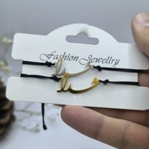 عکس و قیمت دستبند ست دو نفره خدا جنس استیل طلایی و نقره ای