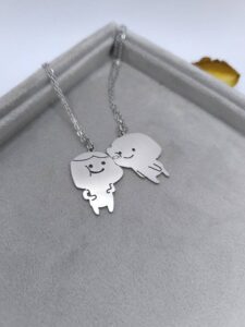 گردنبند ست کیوت و فانتزی عاشقانه طرح بوسه | نماد عشق و صمیمیت دو نفره