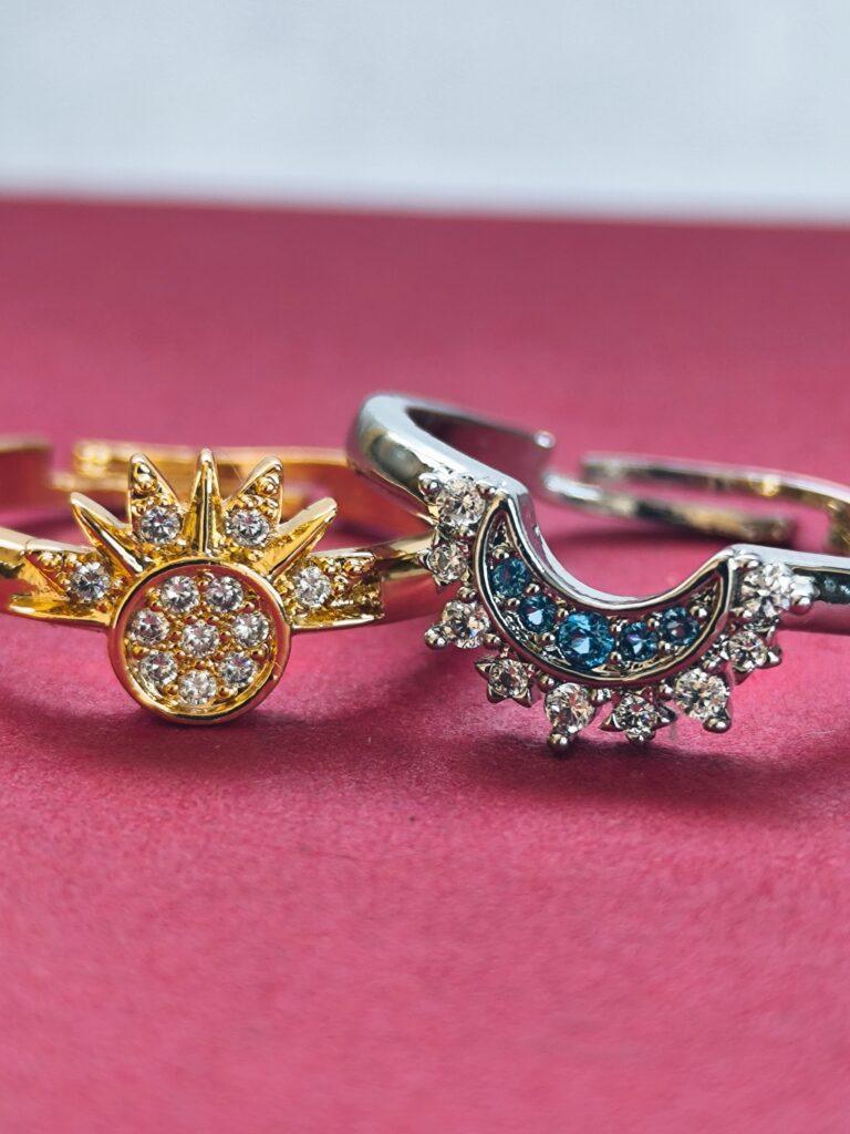 ست دونفره انگشتر خورشید و ماه عاشقانه ولنتاین