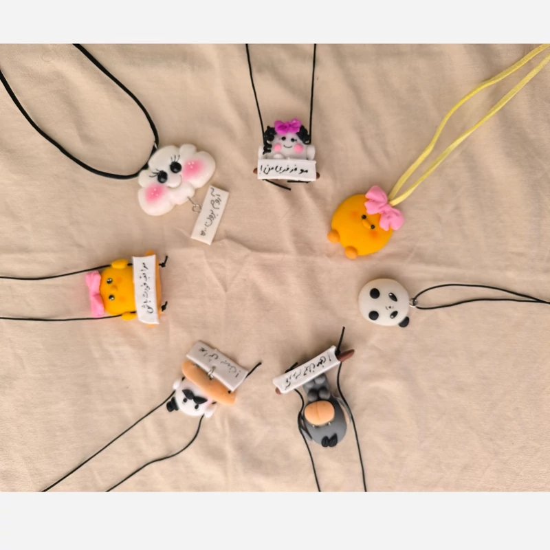 آویزهای ماشین فانتزی دستساز با طرح حیوانات بامزه