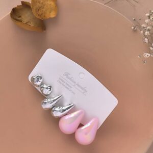 پک گوشواره‌های فانتزی اشکی و آینه‌ای استیل – قابل خرید تکی و پکی